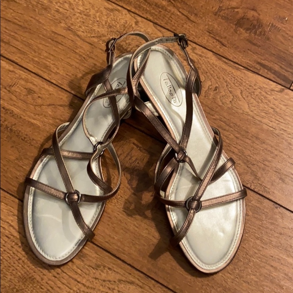 Talbots Strappy Gold Sandals